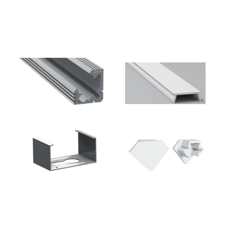 Corner Aluminum LED Strip Channel For 10mm LED Lighting Strips Corner Aluminum LED Strip Channel For 10mm LED Lighting Strips